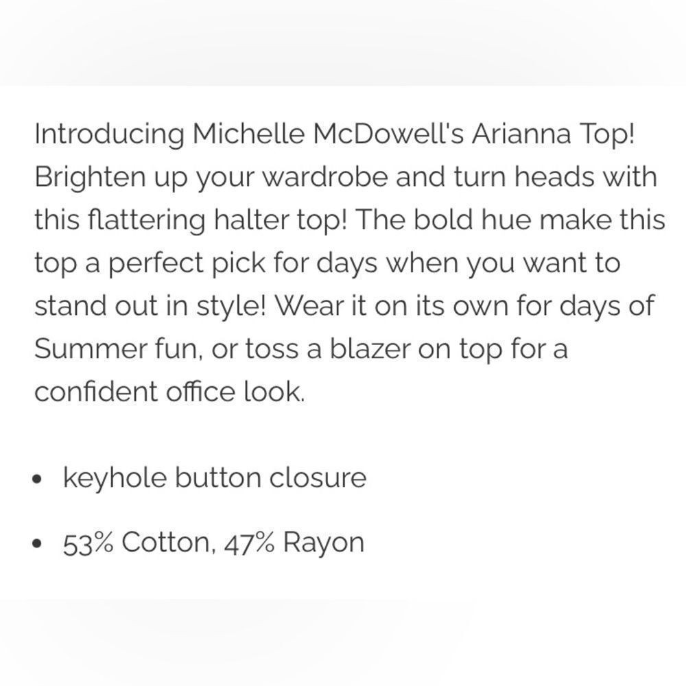 MICHELLE MCDOWELL Arianna High Neck Halter Top Green Size Small - Picture 8 of 8